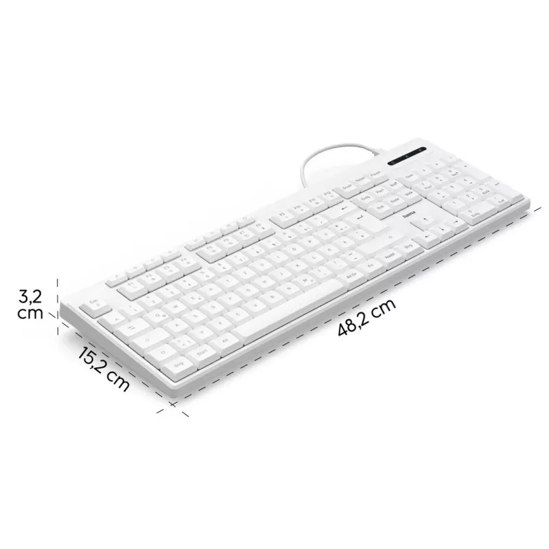 Vadu klaviatūra Hama CK-200 USB, balta