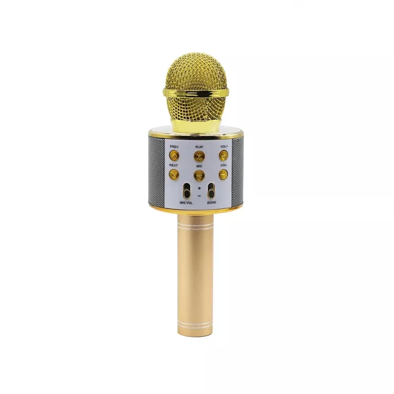 Mikrofons MANTA MIC10-G Gold kardioīds pārnēsājams — kardioīds kondensatora tipa, rokas dizains