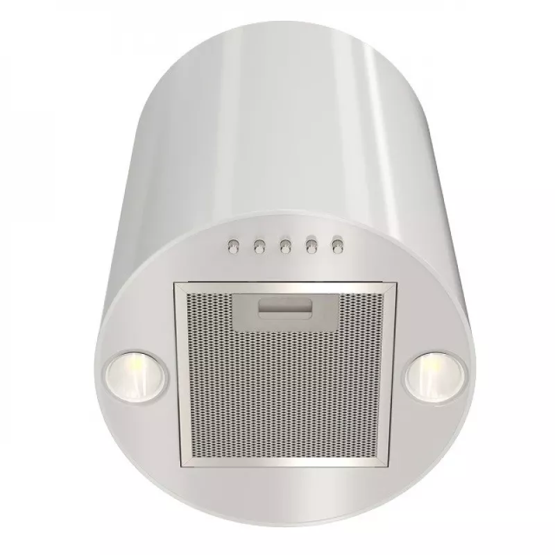 Tvaika nosūcējs MAAN Elba Mini WPB 431 — balts, tērauda korpuss, elektroniska vadība, 120–300 m³/h, ø310 mm, augstums 400 mm