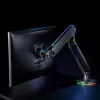NanoRS Gaming Monitor Mount 17-32 ar RGB LED apgaismojumu, galda stiprinājums, augstuma regulēšana, pagriešana, slīpums, maks. 9 kg, VESA 75x75 / 100x100