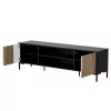 Cama RTV skapis MERCI RTV skapis 180 x 40 x 53.5 cm melns/ozols artisan