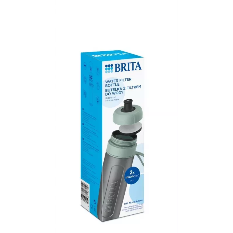 Brita Sports aktīvās filtrācijas ūdens pudele tumši zaļa, Zaļa