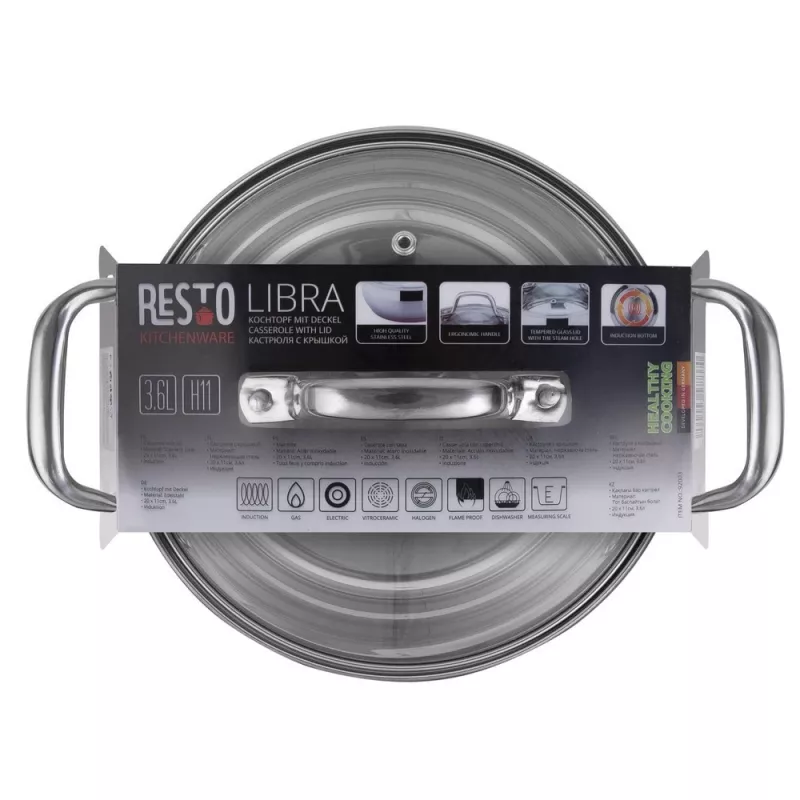 Resto Kitchenware Libra 3,6 L Apaļš nerūsējošā tērauda trauks