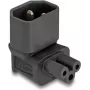 DeLOCK tīkla adapteris IEC 60320 - C14 uz C5 spraudkontakts 2,5 A 90° melns