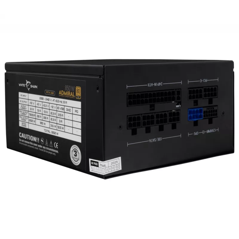 Barošanas bloks White Shark GPSU-850W Admiral 850 W