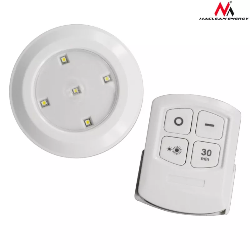 Maclean Energy MCE165 Tālvadības LED lampu komplekts, AAA baterijas, 6 gabali komplektā