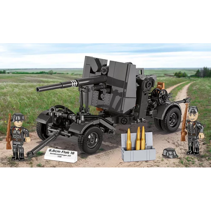 Konstruktoru komplekts Cobi Building Blocks 8,8 cm Flak ar piekabi — 360 gabali