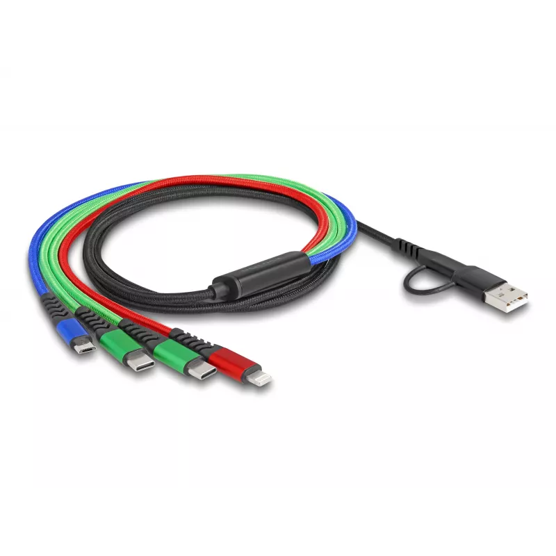 USB kabelis DeLOCK 87035 1.2 m USB 2.0 USB A USB C Micro USB-B Lightning