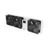 Ventilācijas panelis vertikāls 19 collu statīva skapim, 3 ventilatori, 230 V, pelēks
