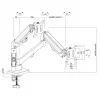 Maclean 2 monitoru stiprinājums, gāzes atspere, 17-32, 2-10 kg, melns, MC-134
