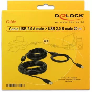 USB kabelis DeLOCK 20m USB2.0-A - USB2.0-B 83557