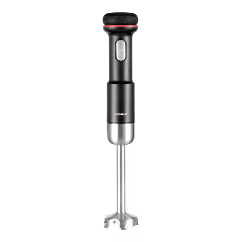Iegremdējamais rokas blenderis GASTROBACK Cordless Design 5-in-1 — 180 W, 0,5 L trauks, darbināms ar baterijām, nerūsējošā tērauda asmeņi