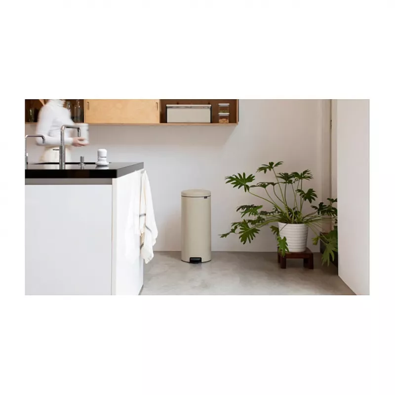 Brabantia NewIcon 30 L apaļa bēša atkritumu tvertne