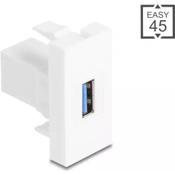 USB Type-A 5 Gbps modulis DELOCK Easy 45 — Type-A BU uz Type-A, 5 Gbps