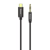 Baseus Yiven Audio kabelis USB-C uz mini ligzdu 3,5 mm, 1,2 m (Melns)