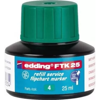 Markeru uzpildes šķidrums Edding FTK 25 Zaļš 25 ml saderīgs ar Edding 380/383