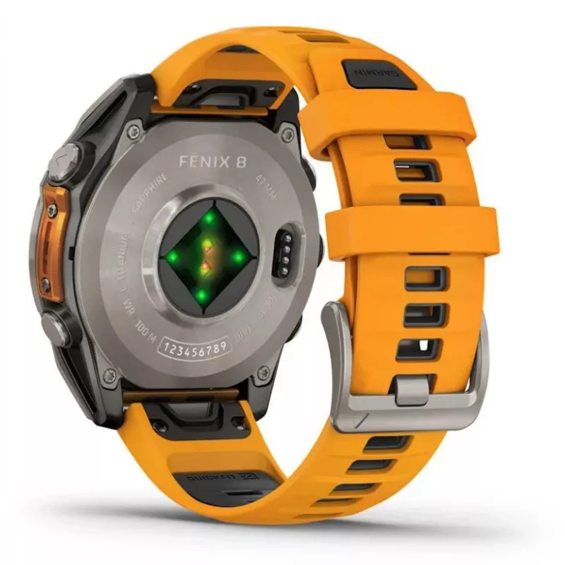 Garmin fenix 8 3,56 cm (1,4) AMOLED 47 mm Digitāls 454 x 454 pikseļi Skārienekrāns Grafīts Wi-Fi GPS (satelīts)