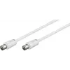 Wentronic Goobay antenas savienojuma kabelis, balts, 2,5 m — IEC/koaksiālais spraudnis IEC/koaksiālais spraudnis (68147)