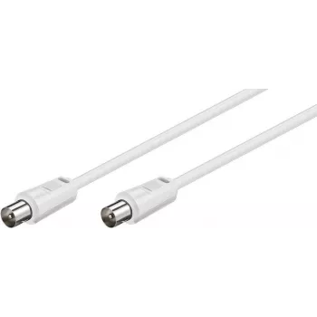 Wentronic Goobay antenas savienojuma kabelis, balts, 2,5 m — IEC/koaksiālais spraudnis IEC/koaksiālais spraudnis (68147)