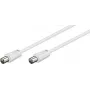 Wentronic Goobay antenas savienojuma kabelis, balts, 2,5 m — IEC/koaksiālais spraudnis IEC/koaksiālais spraudnis (68147)