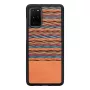 Telefona maciņš man and wood Samsung Galaxy S20+ — brūns rūtis ar melnu apmali