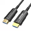 HDMI optiskais kabelis Unitek C11092ASL01 4K 60Hz (HDMI 2.0, 20 m, vīr.–vīr., melns)