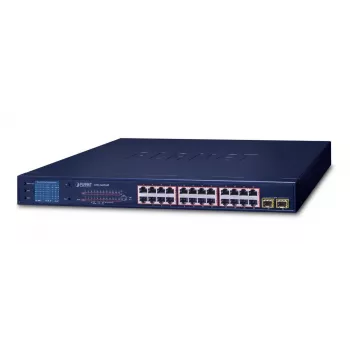 PLANET GSW-2620VHP - Slēdzis - 24 x 10/100/1000 (PoE+) + 2 x Gigabit SFP - Darbvirsmas, plauktā montējams - PoE+ (GSW-2620VHP)