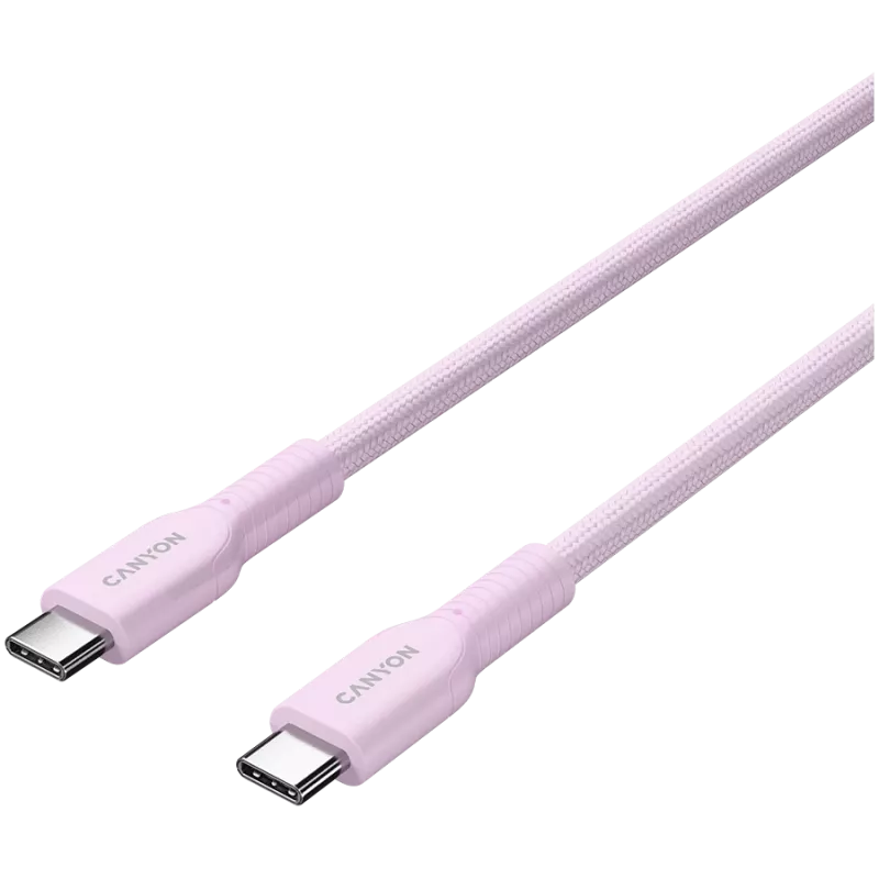 CANYON kabelis OnWire 60CL C-C 60W COLOR Pīts 1m Rozā