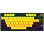 Bezvadu mehāniskā spēļu tastatūra LORGAR KBP7075W — Melna/Dzeltena, EN izkārtojums