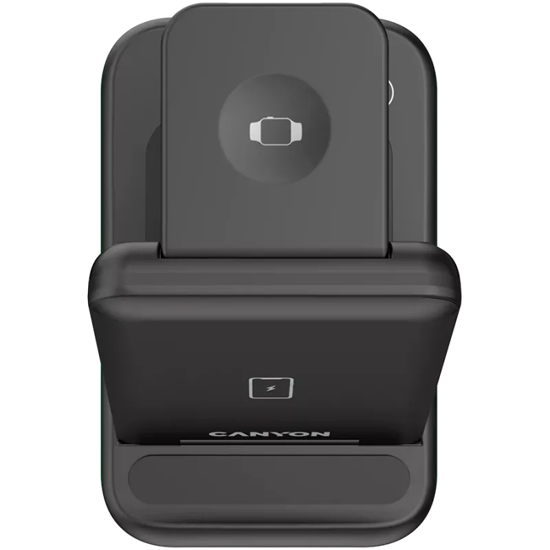 CANYON bezvadu lādētājs WS-304 15W 3in1 Melns