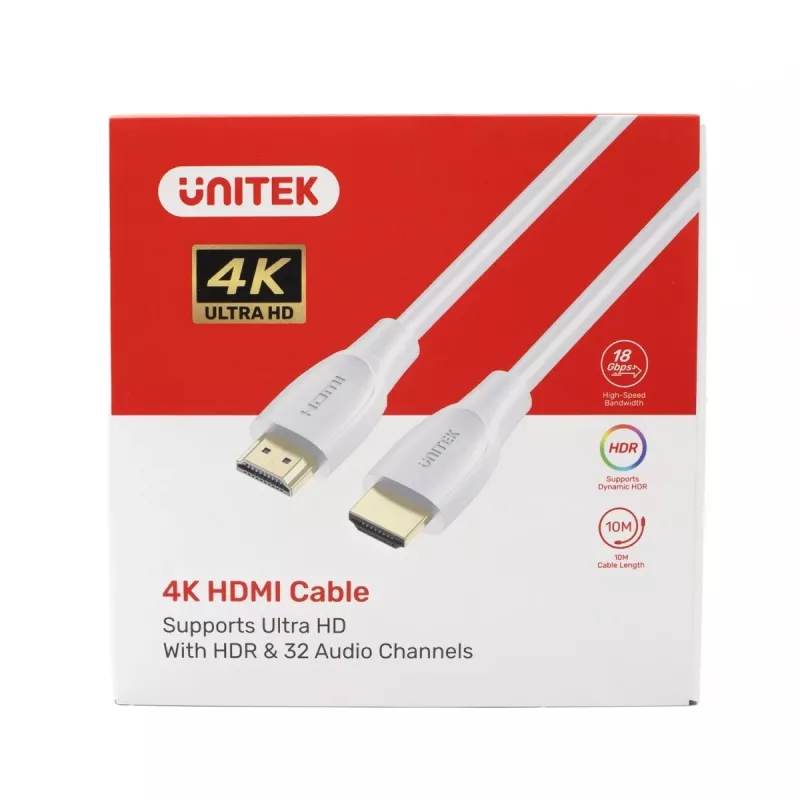 HDMI kabelis 2.0 4K 60Hz balts; C11090AWH03-3M