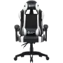 Spēļu krēsls CANYON Core SGCH2 — melns/baltss, ergonomisks dizains, regulējams augstums