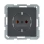 Kontaktligzda F tips berker 47436086 — 16 A, 250 V, antracīta, duroplasta korpuss