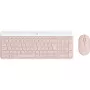 Logitech Slim Wireless Combo MK470 - Tastatūras un peles komplekts - Bezvadu - 2,4 GHz - QWERTY - rozā (920-011314)