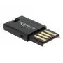 DeLOCK USB 2.0 karšu lasītājs melns Micro SD MicroSDHC MicroSDXC 480 Mbit/s