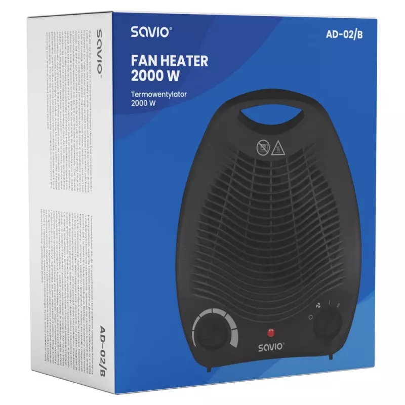 Savio AD-02 B mājsaimniecības ventilators, melns