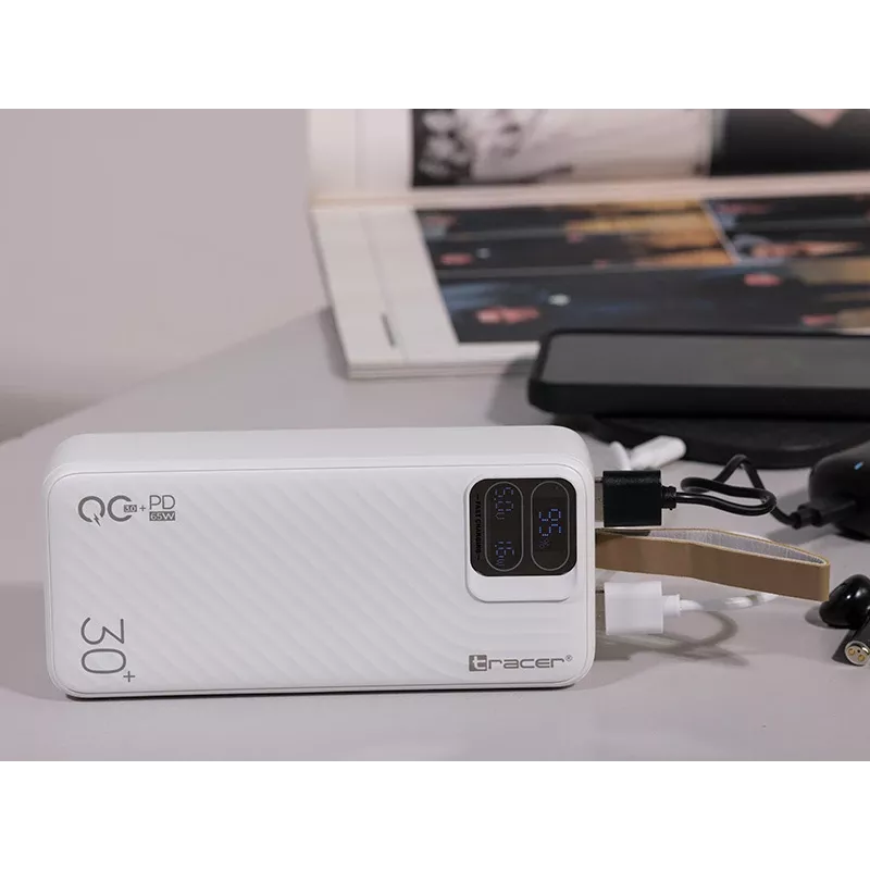 Tracer Blaze 30000 mAh 65 W, Balts