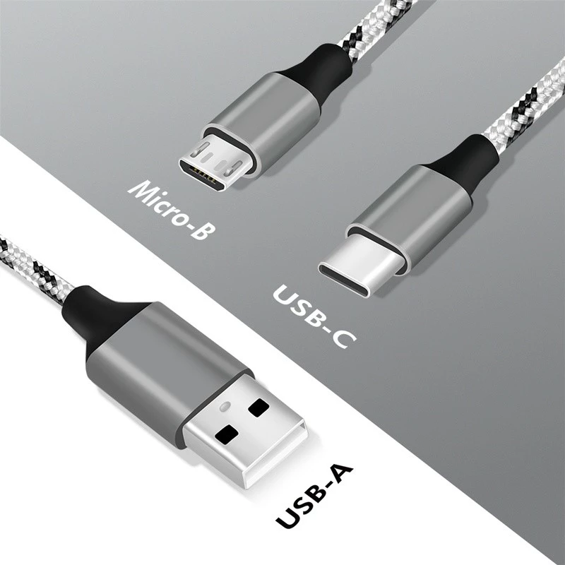 LogiLink CU0202 USB kabelis USB 2.0 1,2 m USB A USB C/Micro-USB A pelēks