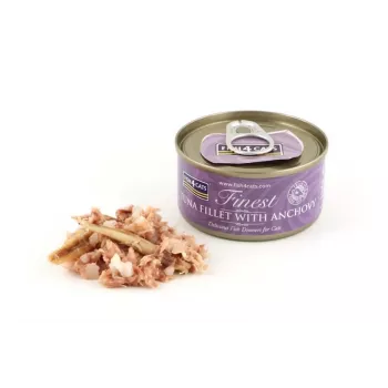 FISH4CATS Tunča fileja ar anšoviem - mitrā kaķu barība - 70g