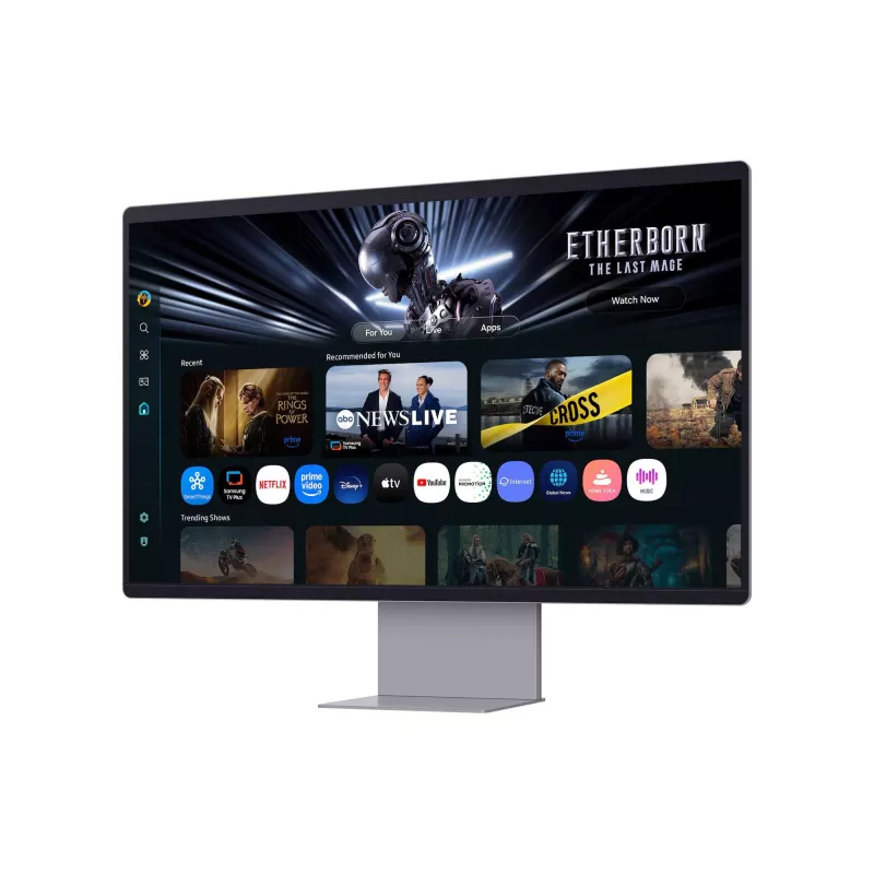 Samsung M90SF datora monitors 81,3 cm (32 colli) 3840 x 2160 pikseļi 4K Ultra HD OLED Sudrabs