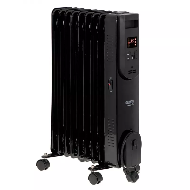 Camry | Sildītājs | CR 7810 | Eļļas radiators | 2000 W | Jaudas līmeņu skaits 3 | Melns