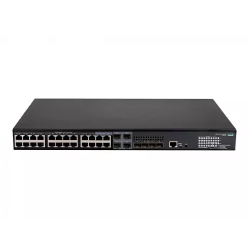 HPE - FlexNetwork 5140 24G PoE+ 4SFP+ EI - Slēdzis - L3 - Viedais - 24 x 10/100/1000 (PoE+) + 4 x Combo 10/100/1000Base-T (PoE+) / 100/1000Base-X SFP + 4 x 10 Gigabit Ethernet / 1 Gig