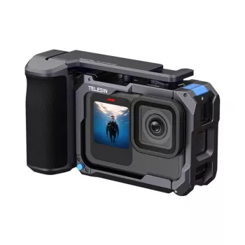 Telesin StreetGrip komplekts GoPro Hero 9–13 kamerām ar aizsargrāmi, stiprinājumiem un piederumiem