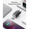 Iekštelpu maiņstrāvas lādētājs Anker 511 Nano 3 — 30W, 1× USB-C, 100–240V, Melns
