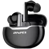 Awei Bluetooth 5.3 T50 TWS austiņas ar uzlādes futrāli / Melna