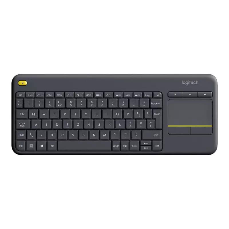 Logitech Wireless Touch Keyboard K400 Plus Mini QWERTZ Melns