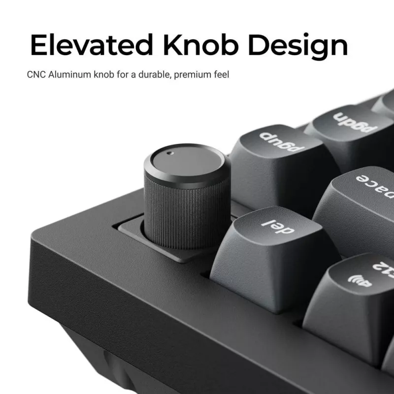 Mehāniskā tastatūra Keychron V1 Ultra 8K — 75% QWERTY, Bluetooth, vadu, RGB, melna