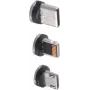 Vadu savienotājs ShiverPeaks BS14-19003 USB Micro-B USB-C 8-Pin melns sudraba