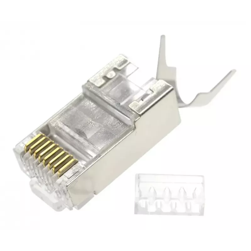 RJ45 savienotāji GEMBIRD CAT7 8P8C apzeltīti 15µ FTP/SFTP, iepakojumā 100 gab.