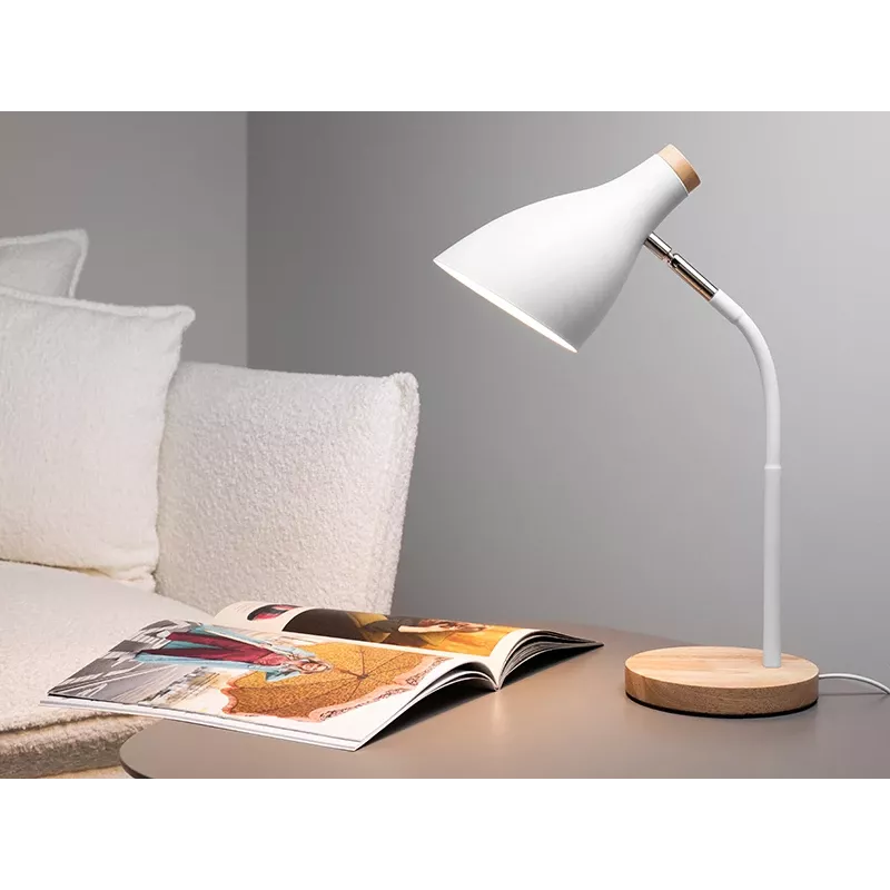 Galda lampa Borland TRAOSW47235 balta — galda apgaismojums, kompakts dizains